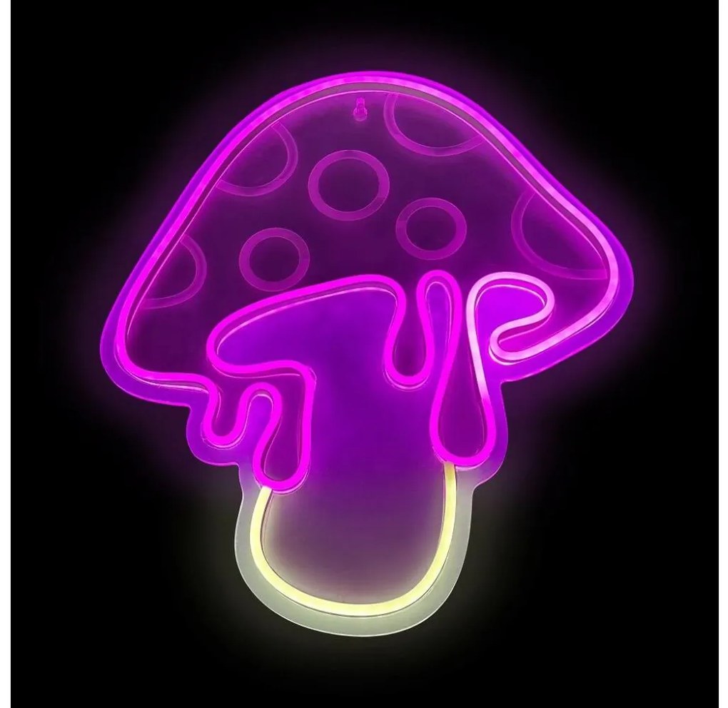 2Kids Toys - Decorazione da parete neon LED/5W/USB a forma di fungo