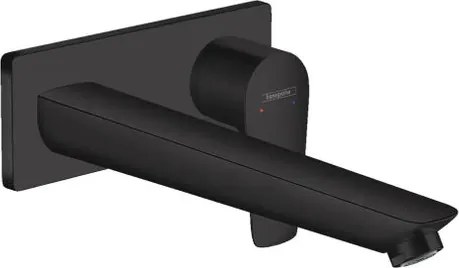 Rubinetto per lavabo Talis nero HANSGROHE getto laminare cristallino a canna alta