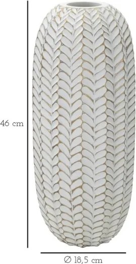 Vaso Resina Leaf Cm Ø 18,5X46