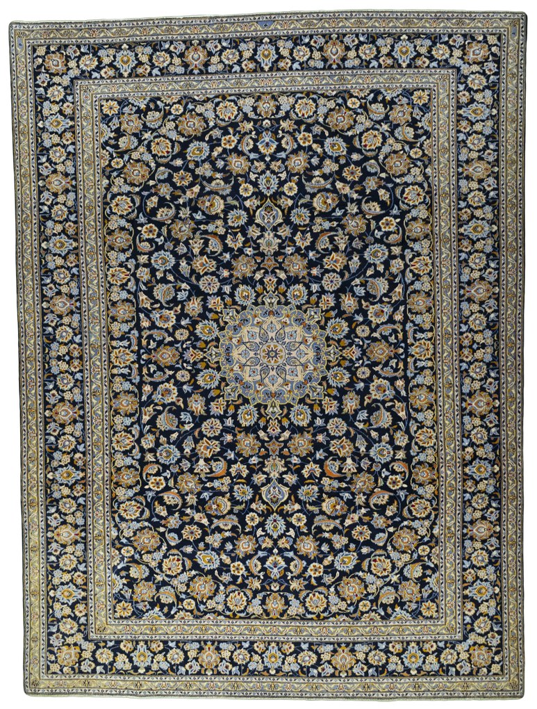 Kashan Tappeto persiano 300 x 410 Blu (Iran) Annodato A Mano