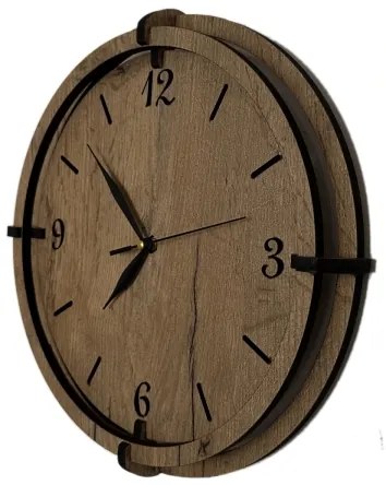 Li-Go 23628/DUB3 - Orologio da parete LED/1xAA Ø 32 cm rovere chiaro/tondo
