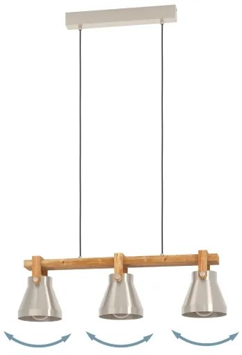Eglo 43952 - Lampadario a sospensione con filo CAWTON 3xE27/40W/230V