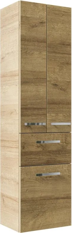 Colonna per mobile bagno Contea PELIPAL 1 cassetto 3 ante P 33 x L 45 x H 168 cm rovere riviera