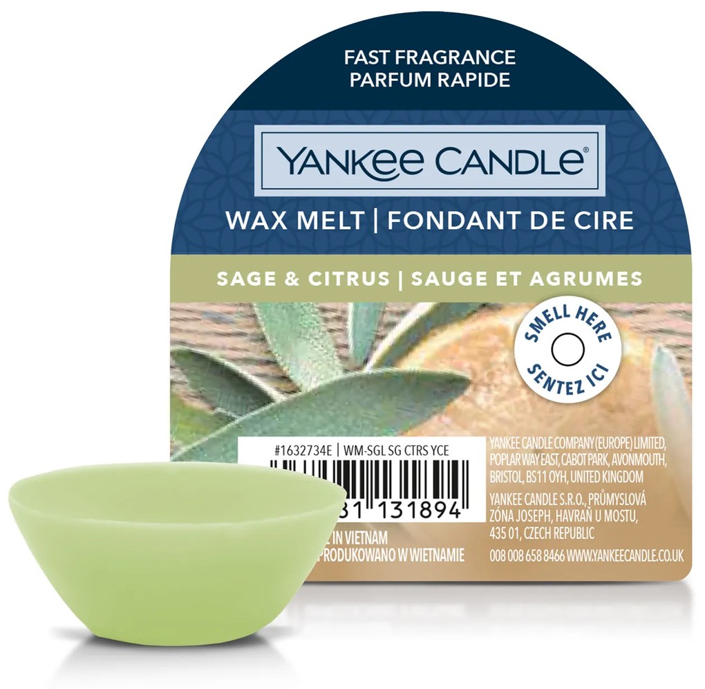 Sage Citrus, cera da fondere Yankee Candle per bruciatore