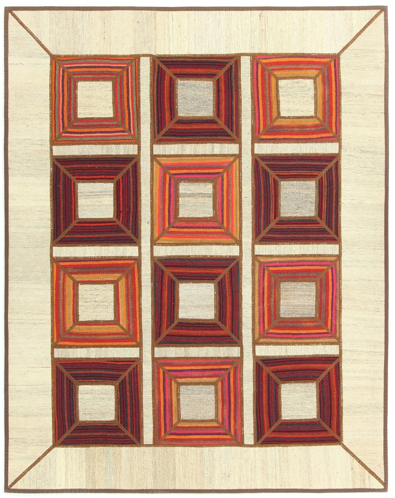 Kilim Tappeto 150 x 190 (Iran) Tessuto A Mano