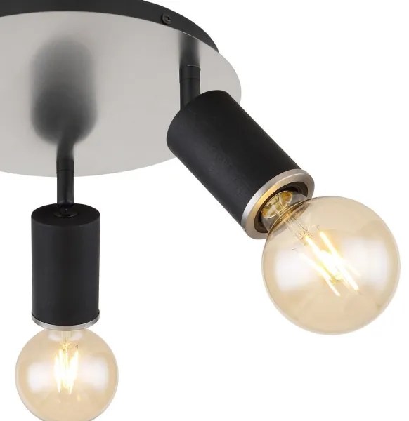 Globo 54032-3B - Luce Spot JOSEBA 3xE27/60W/230V legno nero