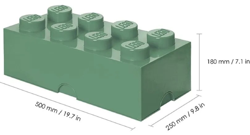 Scatola portaoggetti verde cachi - LEGO®