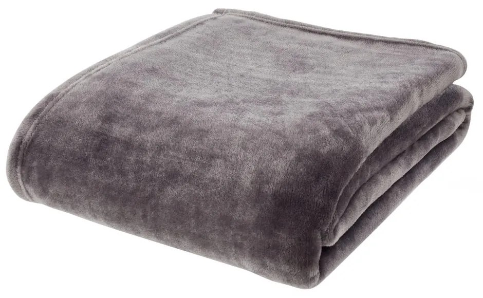 Coperta grigio scuro in micropile 130x170 cm Raschel Velvet – Catherine Lansfield