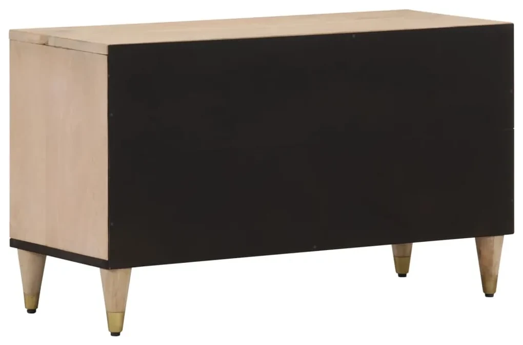 Mobile porta tv 80x33x46 cm in legno massello di mango