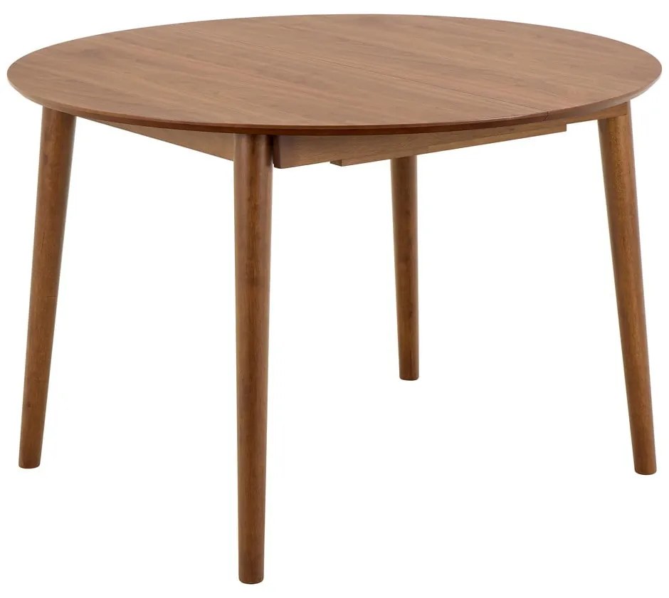 Tavolo da pranzo rotondo con effetto noce allungabile con estensione ø 115 cm Montreux – Actona