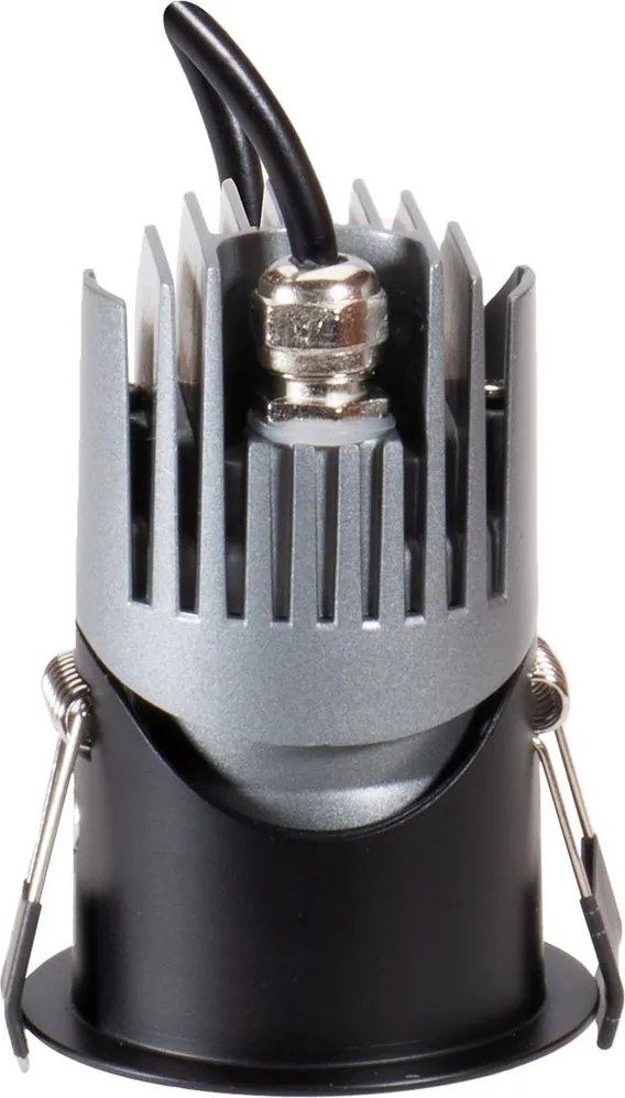 Faro LED da Incasso 6W Nero Ø45mm IP65 CCT UGR19 con driver Philips Colore Bianco Variabile CCT