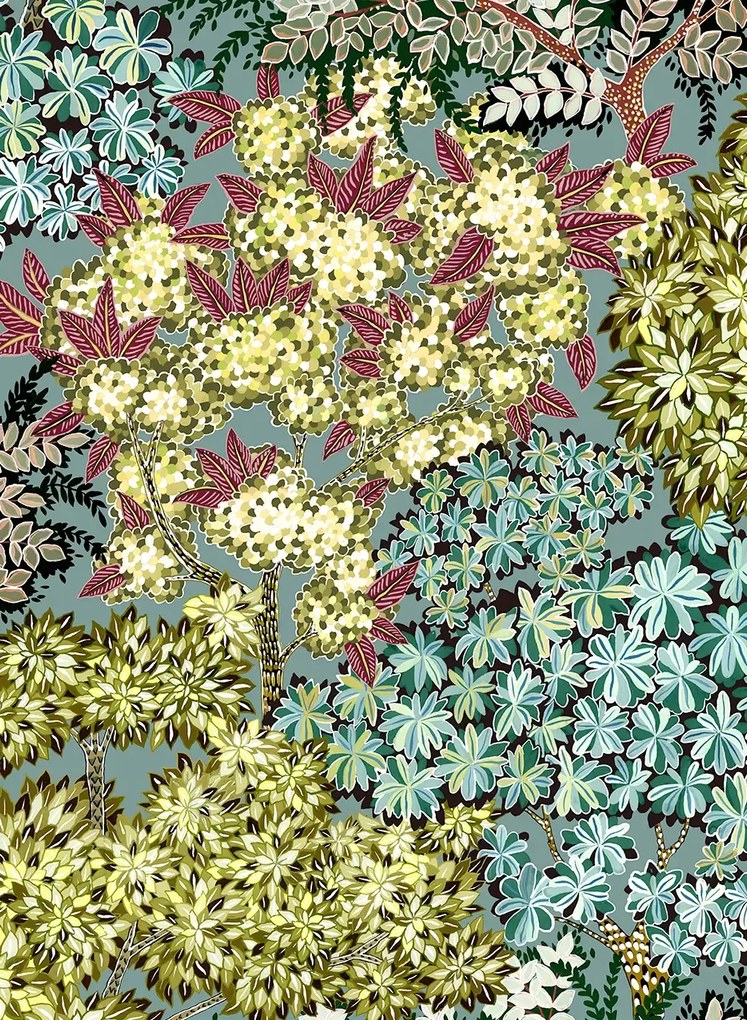 Josephine Munsey Tapete Broccoli Canopy - Celadon/ Olive/ De