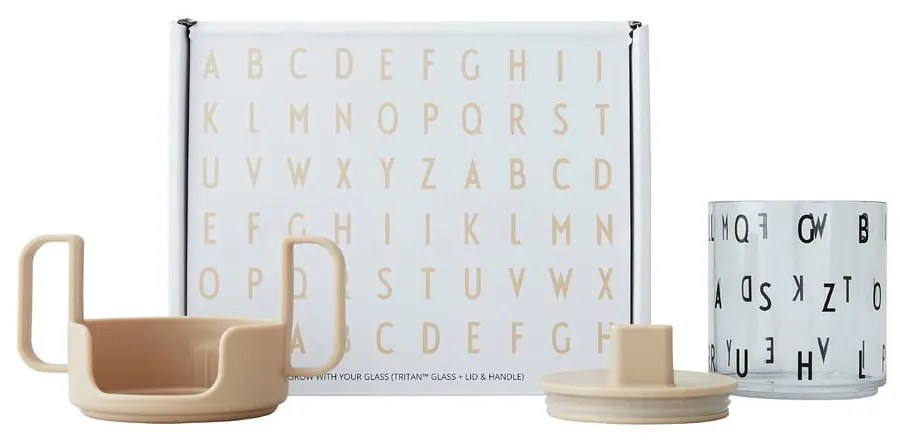 Tazza per bambini beige Cresci con la tua tazza Grow with Your Cup - Design Letters