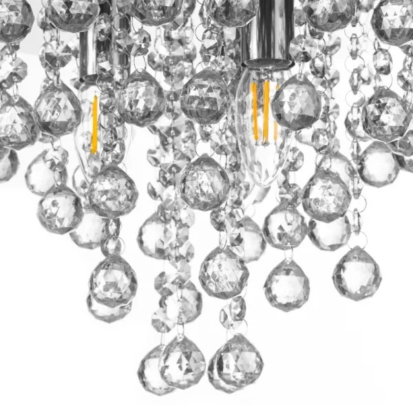 Globo 63040306X - Plafoniera LONDON 3xE14/40W/230V diametro 38 cm cromo lucido