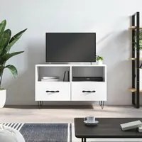 Mobile Porta TV Bianco 80x36x50 cm in Legno Multistrato 828964