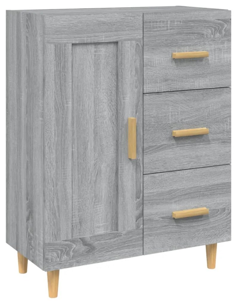 Credenza grigio sonoma 69,5x34x90 cm in legno multistrato