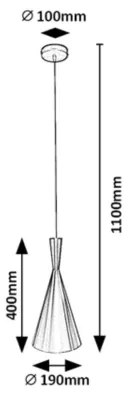 Rabalux 5311 - Lampadario a sospensione con filo TRINCOLA 1xE27/40W/230V