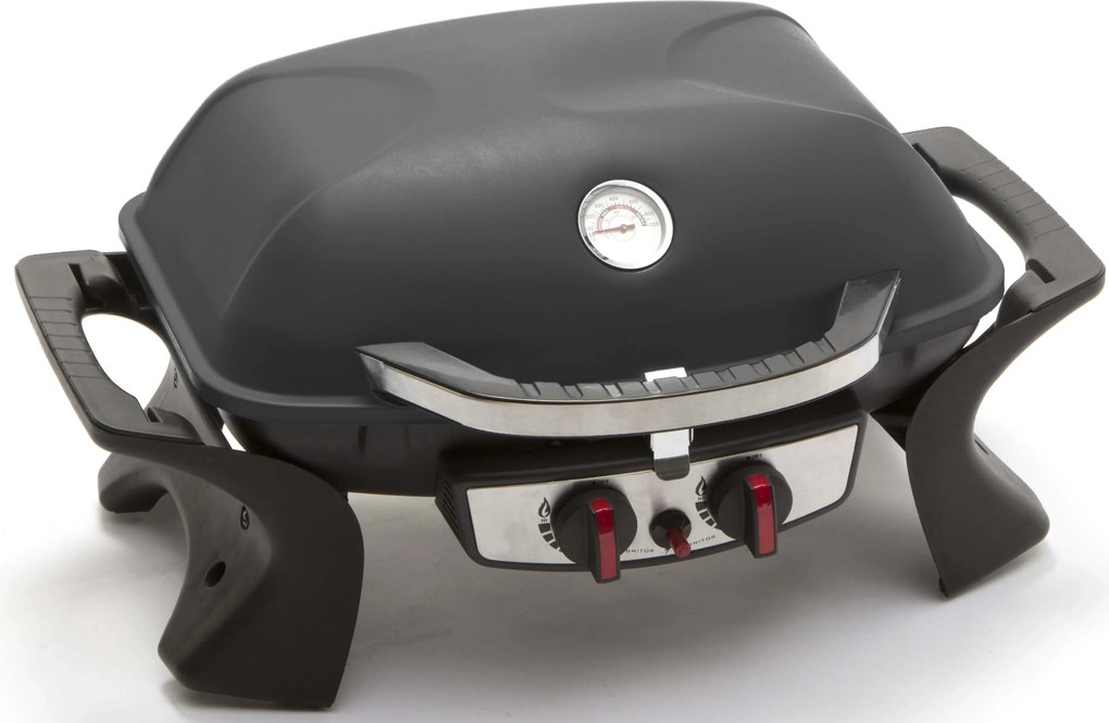 Barbecue a Gas GPL Portatile 2 Fuochi Taddei Easy Nero...