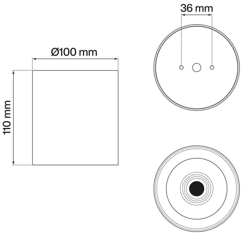 Applique da soffitto 20W Nera CCT Bianco Variabile Angolo 24°/38° Bridgelux LED