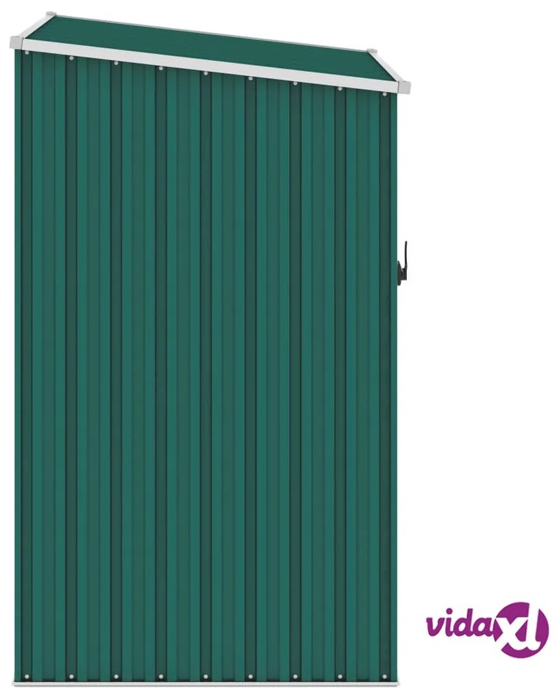 vidaXL Capanno da Giardino Verde 87x98x159 cm in Acciaio Zincato