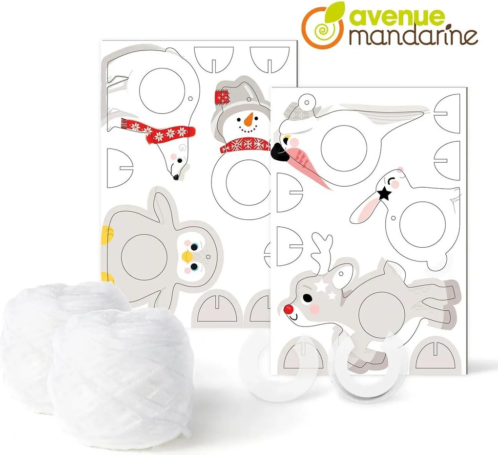 Set creativo - Addobbi natalizi con pompon