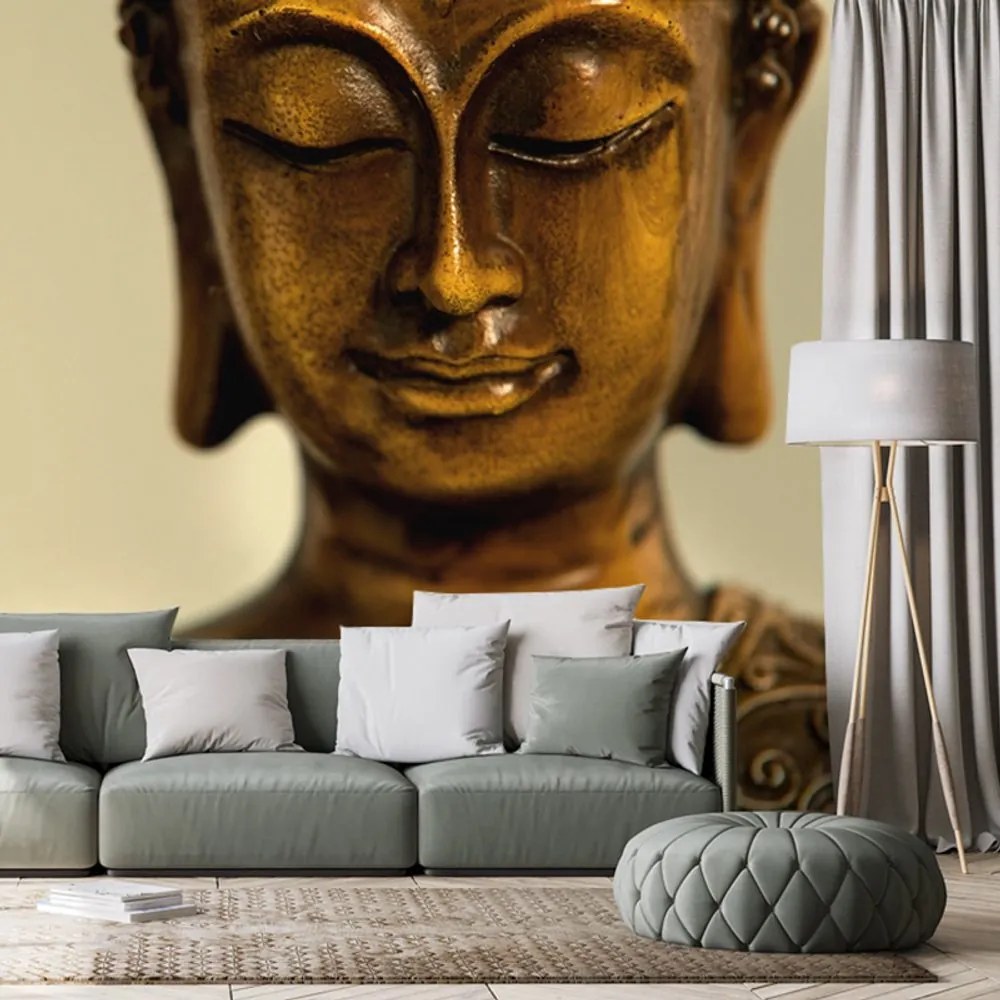 Carta da parati – Testa di Buddha in bronzo