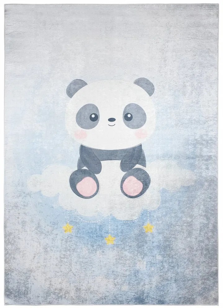 Tappeto per bambini con un simpatico panda su una nuvola Larghezza: 80 cm | Lunghezza: 150 cm