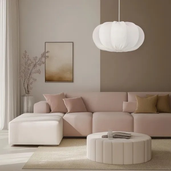 Lampadario a sospensione CAFEE 1xE27/40W/230V Ø 52 cm bianco