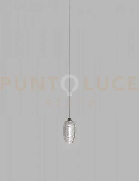 Damasco sospensione p cristallo cristallo nickel satinato 1 luce at...