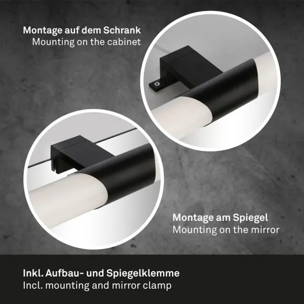 Briloner 3113-115 - Illuminazione a LED per specchi da bagno LED/12W/230V IP44 nero