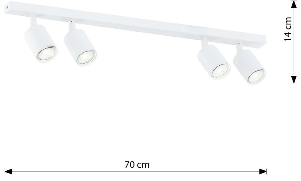 Lampadario da Soffitto FLASH 4 Black GU10