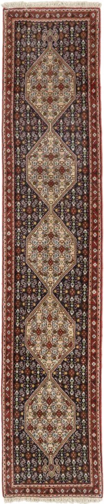 Senneh Tappeto 250x50 (Iran) Annodato A Mano