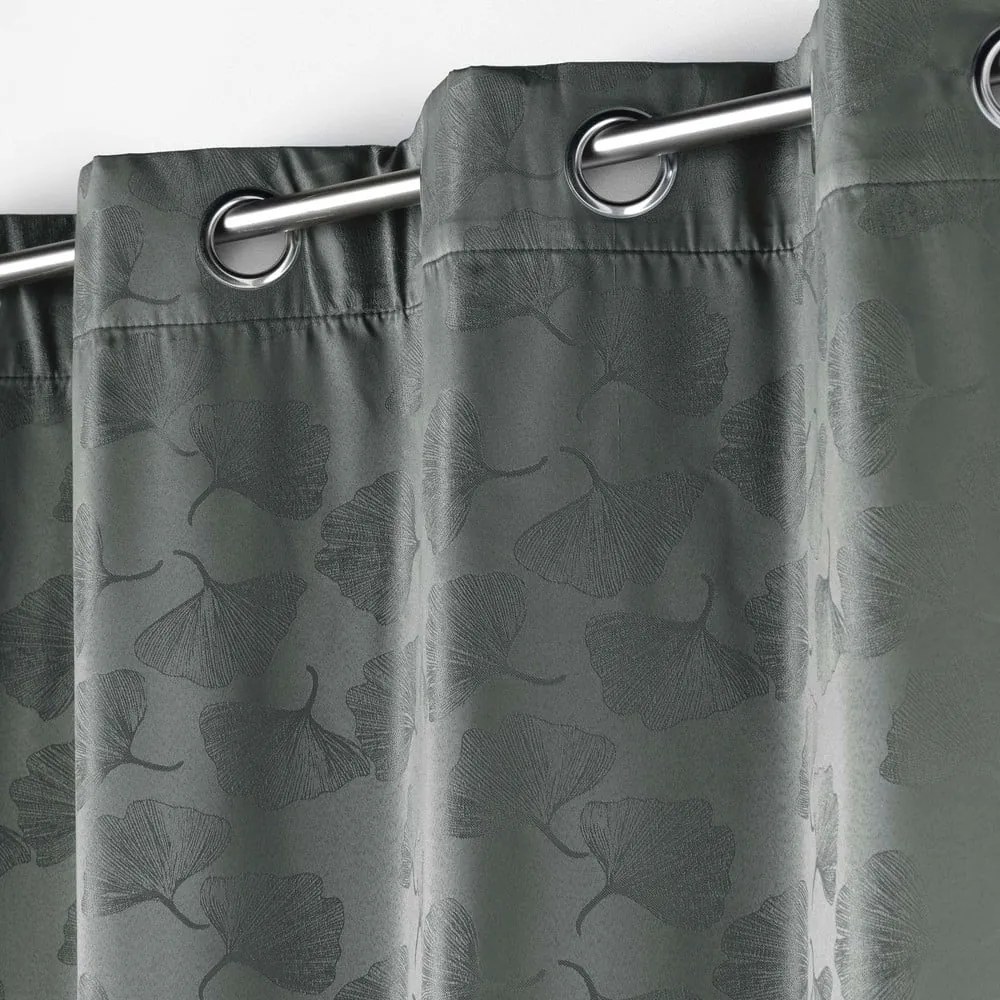 Tenda jacquard antracite oscurante 140x260 cm Lunella - douceur d'intérieur