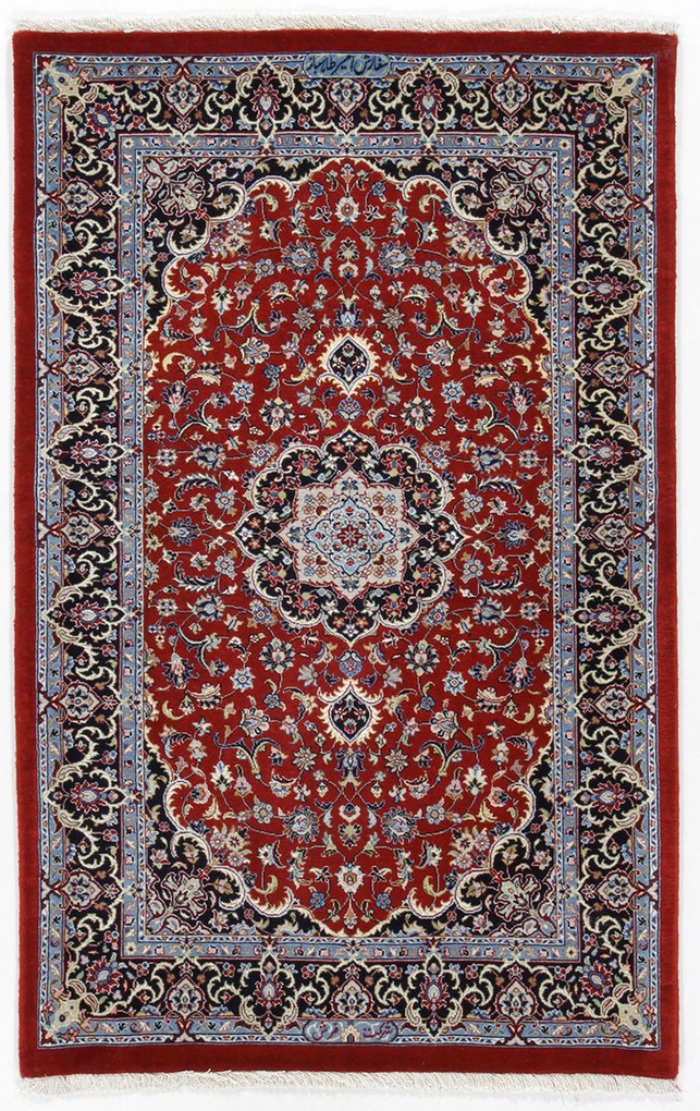 Isfahan Tappeto 80 x 130 (Iran) Annodato A Mano