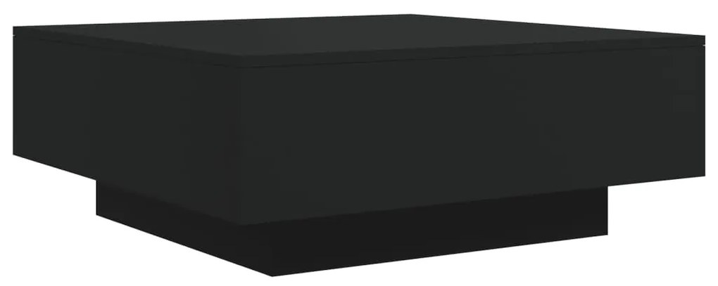 Tavolino da salotto nero 80x80x31 cm in legno multistrato