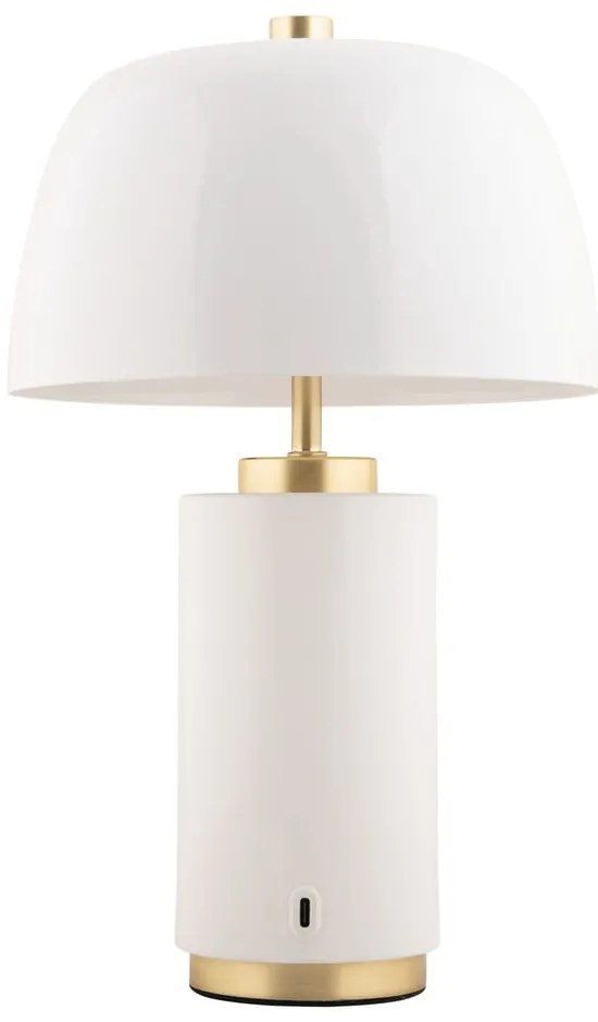 Lampada da tavolo dimmerabile a LED bianchi con paralume in metallo (altezza 30 cm) Freya - Leitmotiv