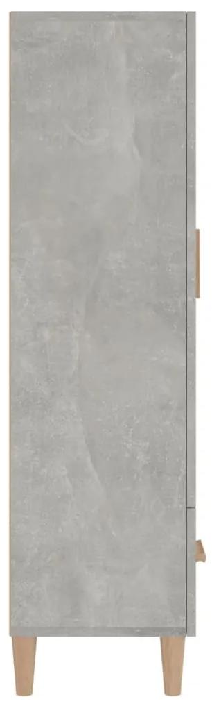 Credenza grigio cemento 70x31x115 cm in legno multistrato