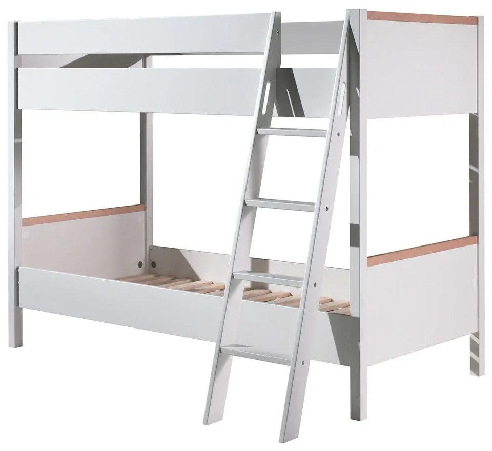 Letto a castello bianco per bambini , 90 x 200 cm London - Vipack