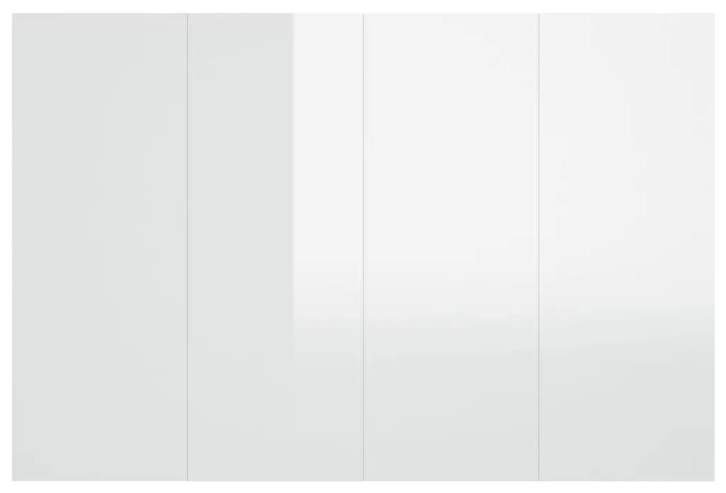 Testiera per Letto Bianco Lucido 120x1,5x80cm Legno Multistrato