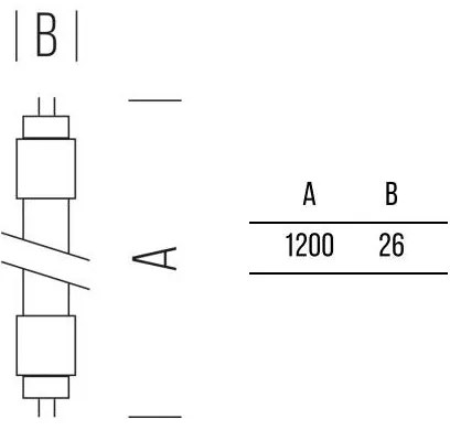 Tube 1800lm 1200mm 17.5W CW