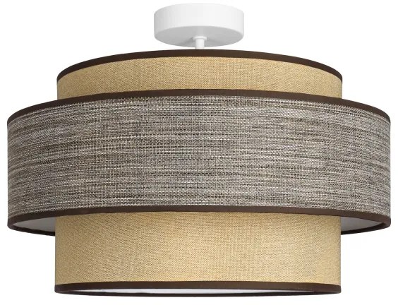 Lampadario a plafone GRACE 1xE27/60W/230V diametro 40 cm color crema/marrone