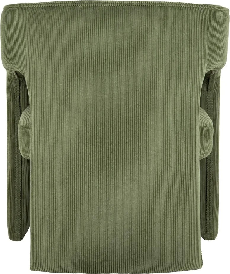 Poltrona in velluto a coste verde Vigor - Leitmotiv