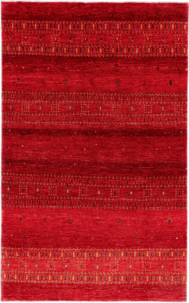 Loribaft Tappeto 200x130 Rosso (Iran) Annodato A Mano