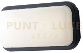 Plafoniera led shelly antracite rettangolare 20w 2500lm cct 3000k /...