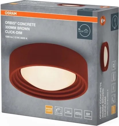 Osram - Plafoniera LED dimmerabile ORBIS CONCRETE LED/13W/230V Ø30cm marrone/cemento