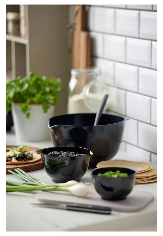 Ciotole nere in set da 3 pezzi 750 ml Margrethe Mini - Rosti