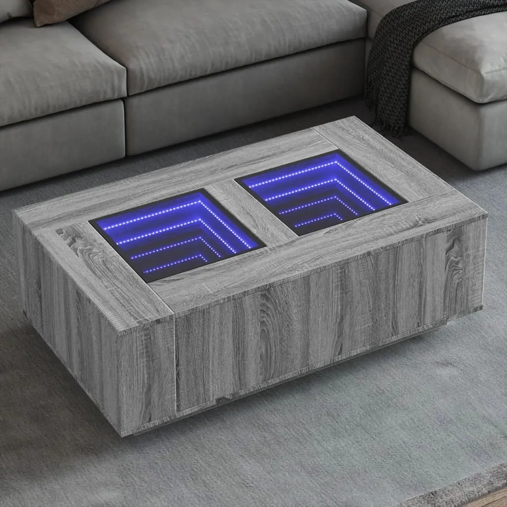 Tavolino Da Salotto Con Led Infinity Rovere Sonoma 116x69x40 Cm /