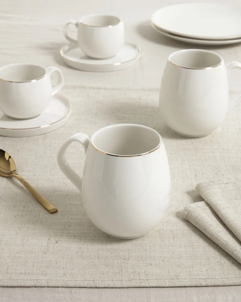 Kave Home - Tazza Taisia in porcellana bianca