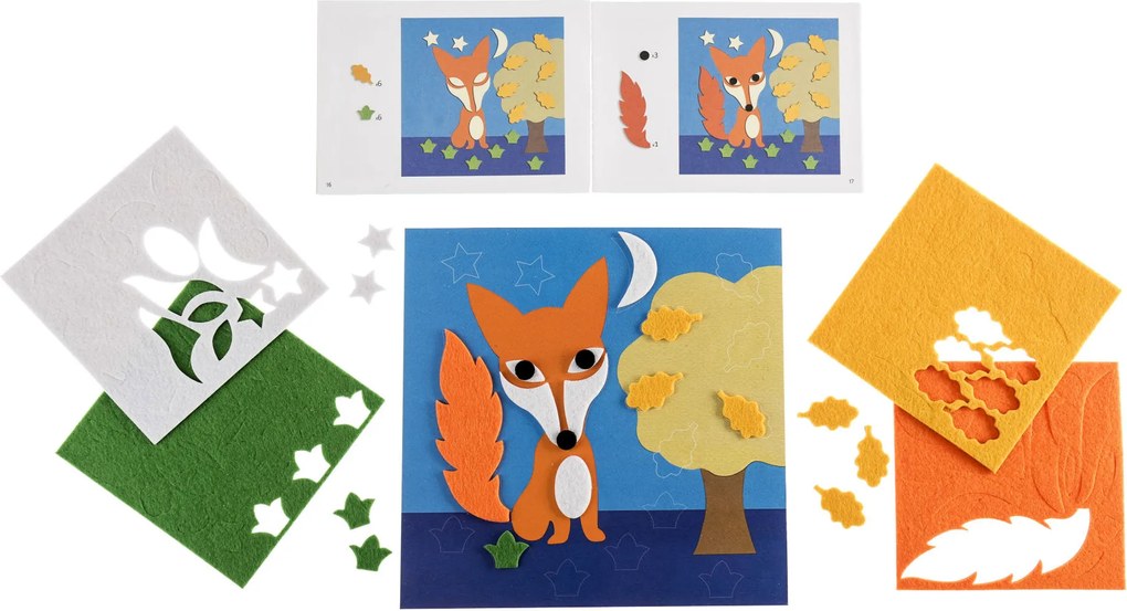 Collage di feltro - dalla natura