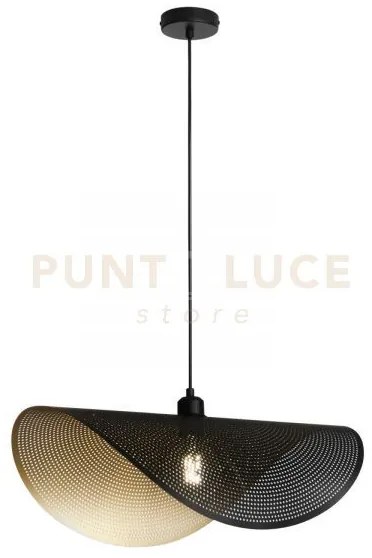 Lampadario a sospensione rhei-dot nera e oro 1 luce attacco e27 60x...